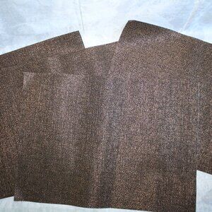 Set Of 4 Brown Vinyl Reversible Placemats For Indoor Outdoor 18" X 13"